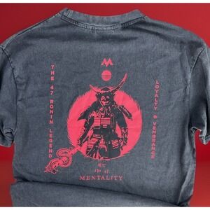 Mentally T-Shirt Men Sz M The 47 Ronin Graphic Tee Samurai Warrior Distressed